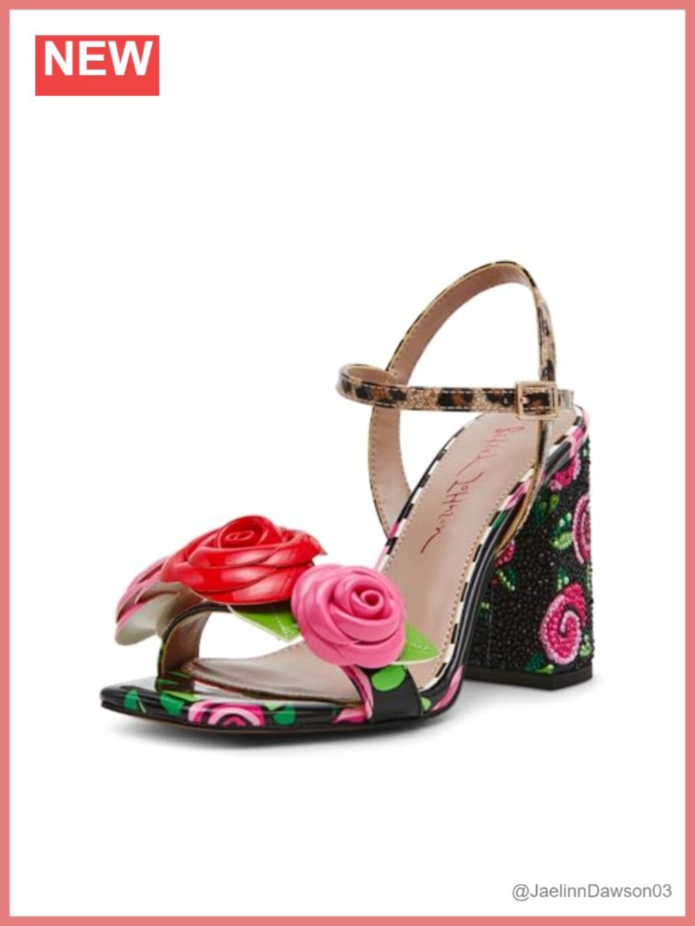 Rhinestone Heeled Gladiator Sandals with Block Heel, Ankle Strap